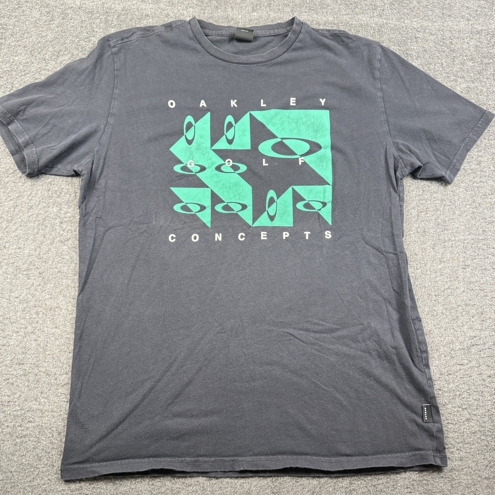 Vintage‎ Oakley Shirt Mens XL Black Golf Concepts Y2K Abstract Tee T Shirt